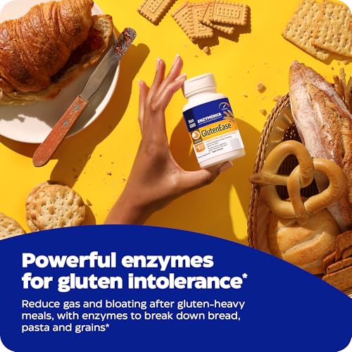 Enzymedica GlutenEase, Advanced Digestive Enzymes for Women and Men, Fast-Acting Formula for Bloating Relief & Digestive Health, Helps Break Down Gluten & Casein, 120 Capsules FFP - Image 5