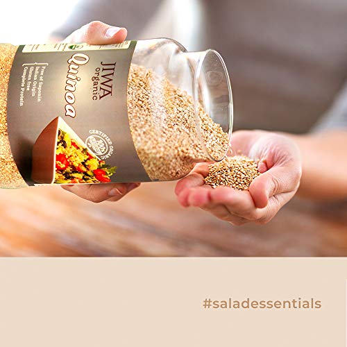 Image of Jiwa White Quinoa | High Protein White Quinoa| Cooks Like Rice | Indian Origin | Certified Organic & Gluten Free| Superfood | 500 Gram