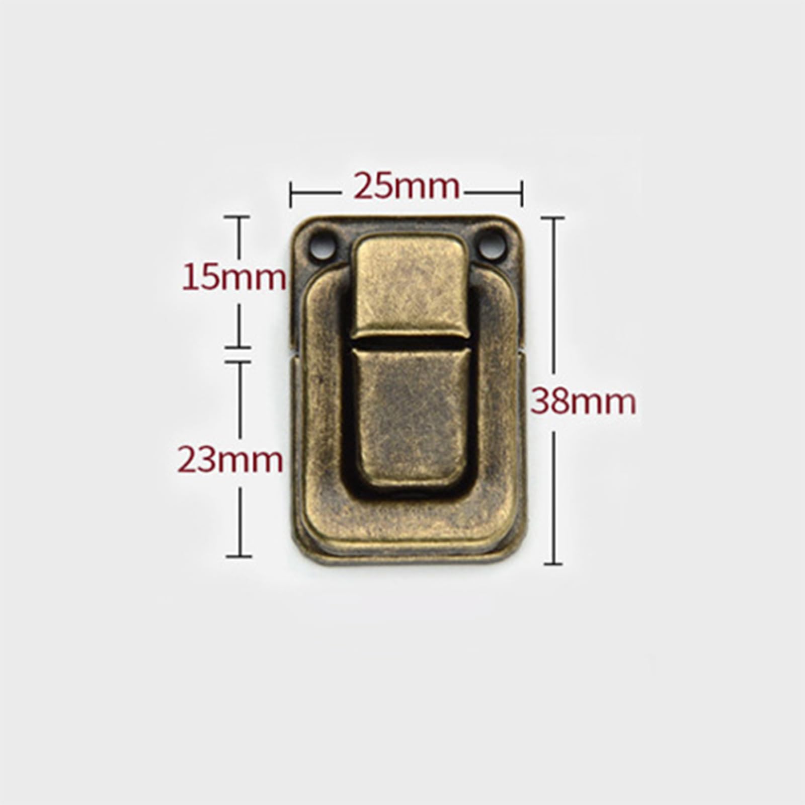 6PCS Toggle Catch Latch Clasp, Jewelry Box Lock Buckle for Packaging Gift Box Toggle Catch Lock Bronze 25x38mm - Image 2