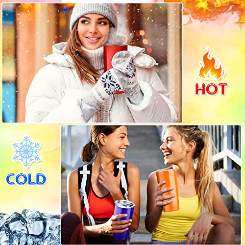 Potchen 16 Pack Stainless Steel Tumblers Cup W/ Lid, 20 Oz Colored Stainless Steel Tumblers Bulk, Double Layered Insulated Travel Tumblers Coffee Mug Metal Water Tumblershot Cold Drinks, Multi Colors #TOP4