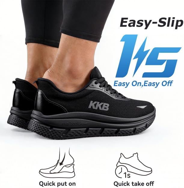 Men's Non Slip Work Shoes Waterproof Slip-On Sneakers for Kitchen Restaurant Chefs Nurses with Arch Fit Support Orthopedic - Image 6
