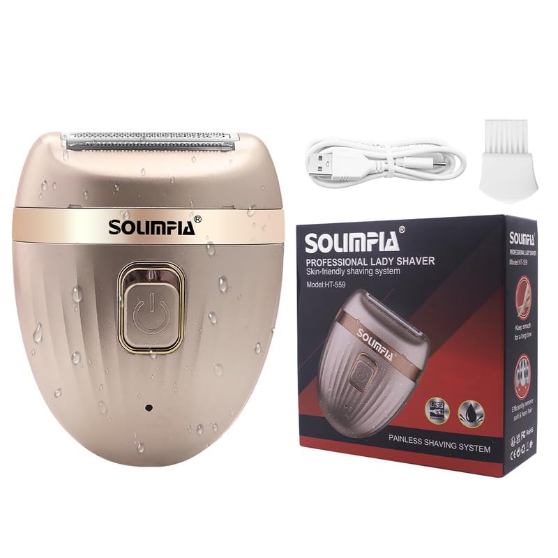 SOLIMPIA HT-559 Professional lady shaver for skin friendly painless shaving system Epilator Razor Face Leg Arm Body Bikini Armpit Hair Remover, USB C Rechargeable, Cordless Electric Epilator, Gold (B0DDHKVMT4) Amazon Price History, Amazon Price Tracker