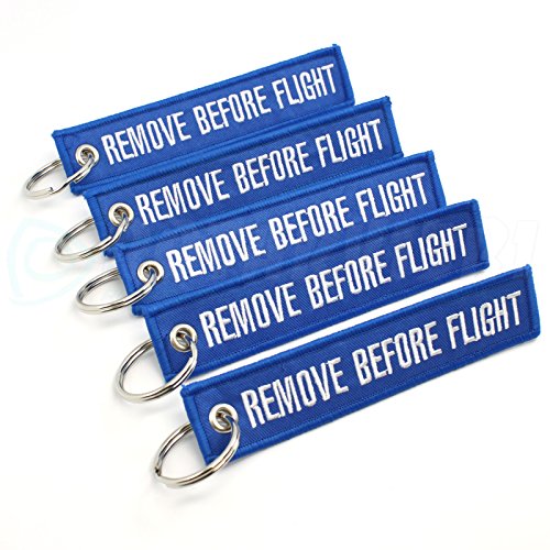 Rotary13B1 Remove Before Flight Keychain - Blue - 5pcs