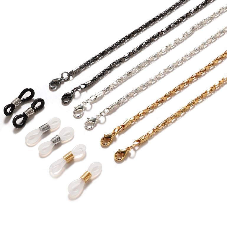 Image of Damanse Eyeglass Chain,8 Pcs Beaded Eye Glasses Strap Holders around Neck For Women