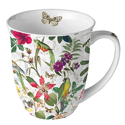 Ambiente Tasse Teetasse Kaffeetasse Becher Mug 0,4l Tropical jungle...