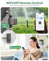 johgee 2er-Packu Bewässerungscomputer WLAN mit 300M RF-Technologie, Bewässerungsuhr für Gartenbewässerung Kompatibel mit Alexa & Smart Life App, Automatischem Bewässerungssystem für Garten Rasen – Ansicht 2