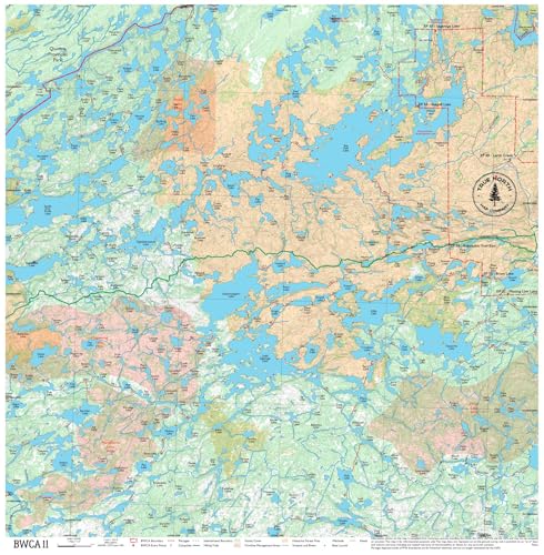 Boundary Waters Map True North