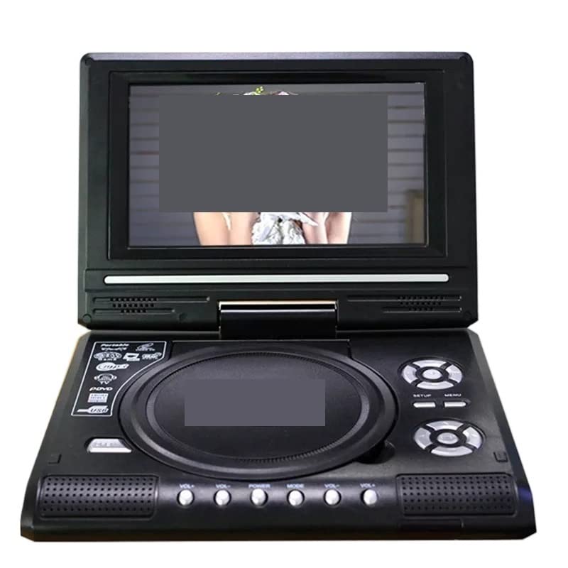 Lecteur DVD pour TV, 9.8 Pouces Portable Maison Voiture Lecteur DVD VCD CD Jeu TV Lecteur USB Radio Adaptateur Prise en Charge de la réception de la Radio FM pour Films en Famille