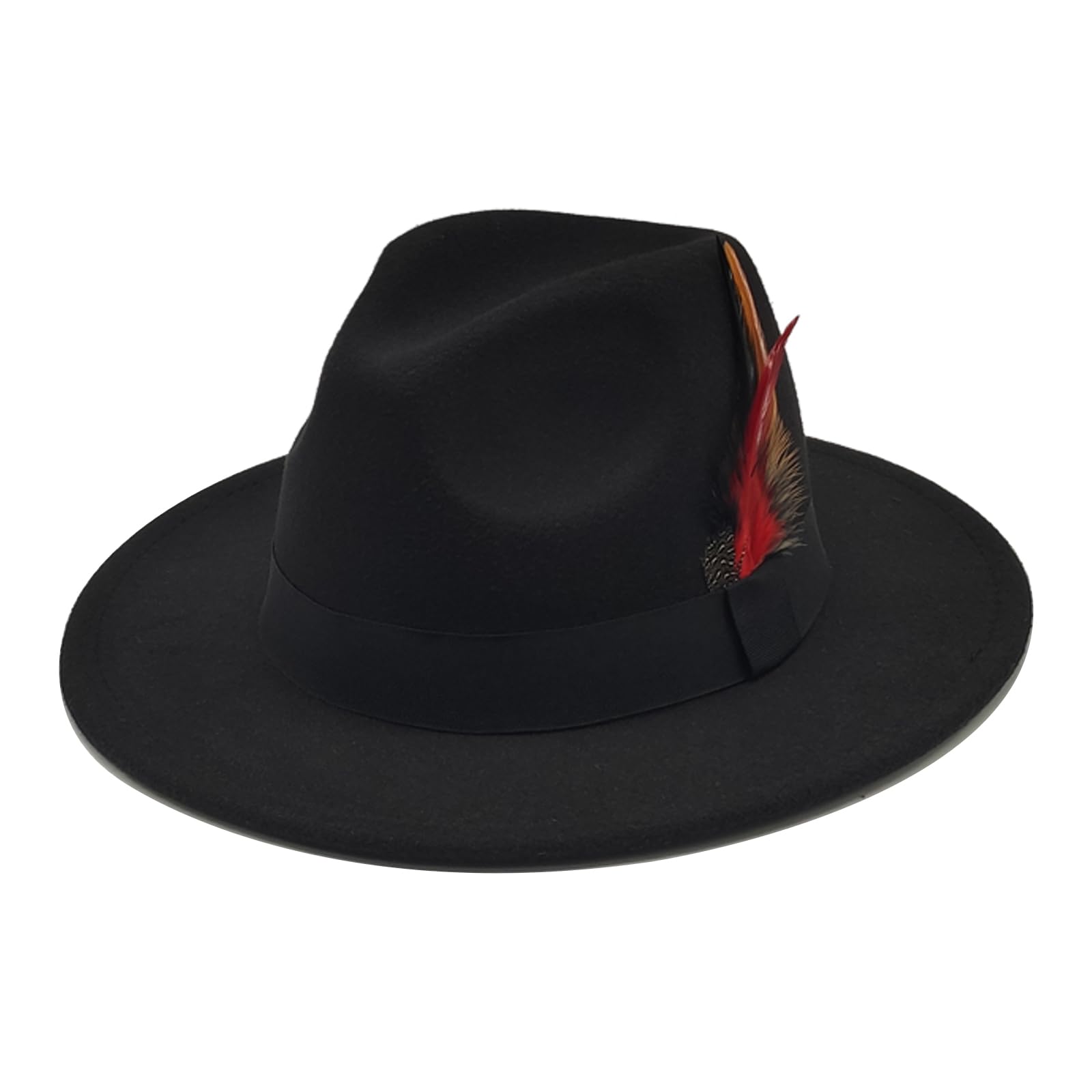 Mens Fedora Hats Classic Wide Brim Fedora Hat for Women Men Dress Hats