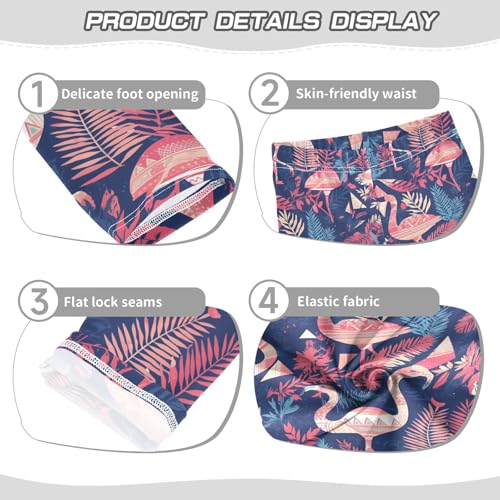 Flamingo Christmas Pink Slatoddler Girls' Leggings Comfortable High Waisted Dance Pants Sports3