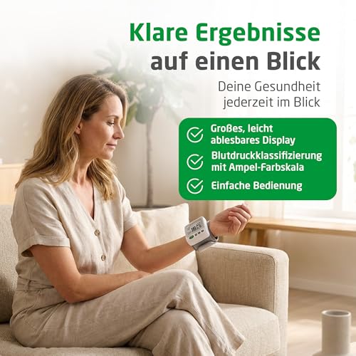 medisana BW 315 Handgelenk Blutdruckmessgerät, Blutdruck- und Pulsmesser, Messgerät bei...