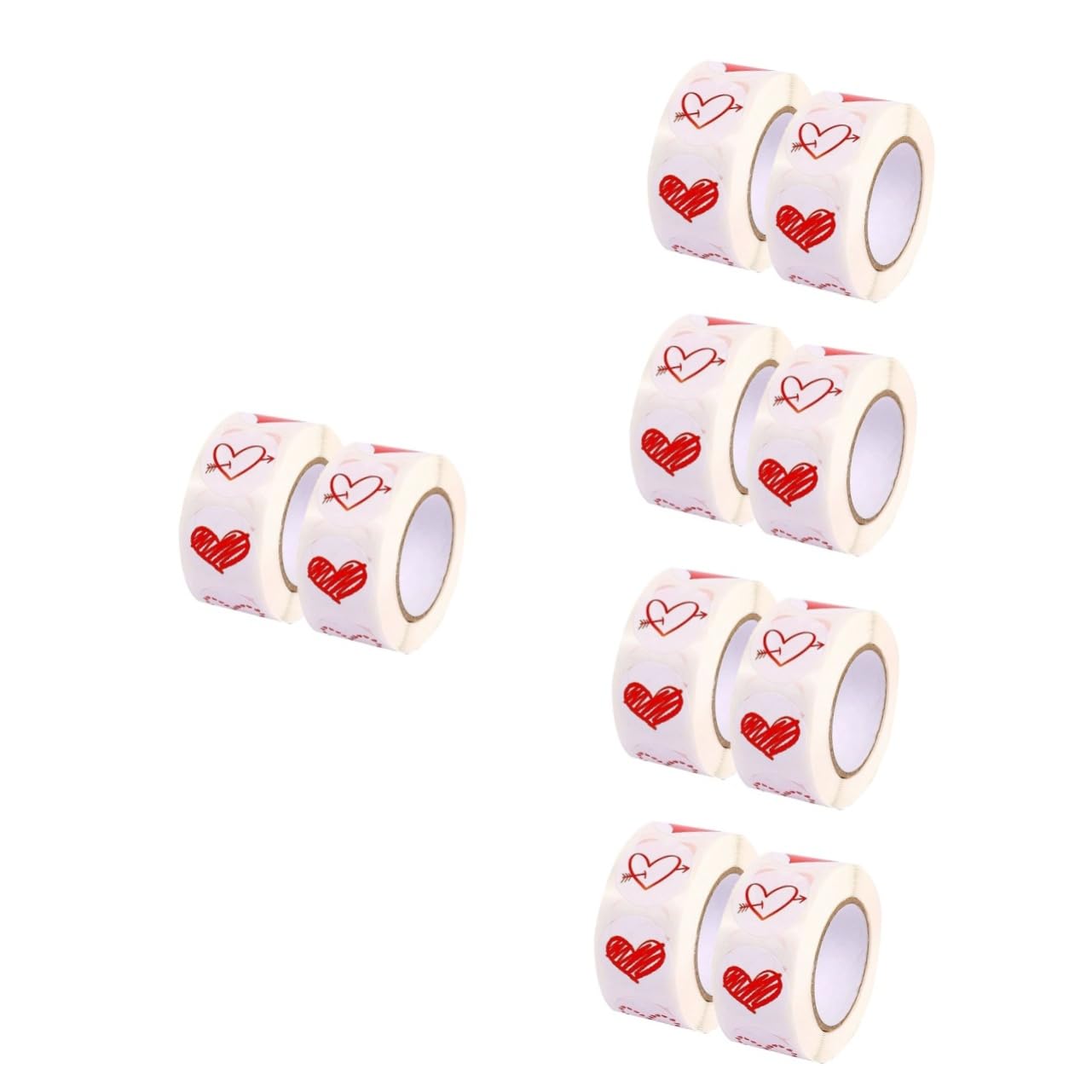 Tofficu 5 Set Cuore Adesivi Valentines El Party Adesivi D'oro Grandi A Forma Di Cuore Bomboniere Matrimonio Di Tenuta Etichette Per Confezioni 2 * 5