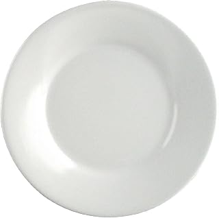 Olympia Kristallon - Placa de melamina con borde ancho (152 mm, 15,2 cm), color blanco