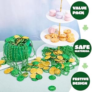 Joyin208stpatricksdayluckyleprechaunplasticcoinsand1largegreencauldronwithhandlesaintpatrickspotofgoldpartysupplies Urban Country Home Decor Joyin 208 st patricks day lucky leprechaun plastic coins and 1 large green cauldron with handle saint patricks pot of gold party supplies urban country home decor