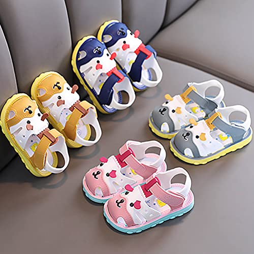 Toddler Baby Girl Boy Summer Sandals Cartoon Dog Shoes Non Slip Soft Sole First Walkers Prewalkers (Blue, 5 Infant)2