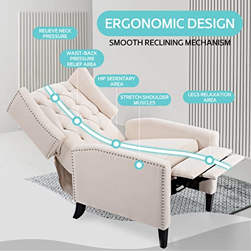 Sillón moderno reclinable blanco miniatura 7