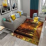  Tappeto Morbido, Tappeti Decorativo In Stile Moderno, Bambini Che Strisciano Coperta, Arte Della Stampa 3D Foglie Di Gialle Autunnali Rugs Per Camera Da Letto E Soggiorno O Camera Dei B -8R8P-P2
