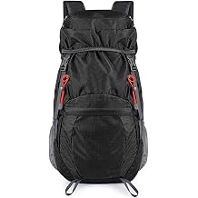 Waterproof Packable Ultralight Hiking Backpack Outdoor Sports Day Pack Travel Bag for Climbing Camping Touring Mountaineering Fishing Black Colour Black
