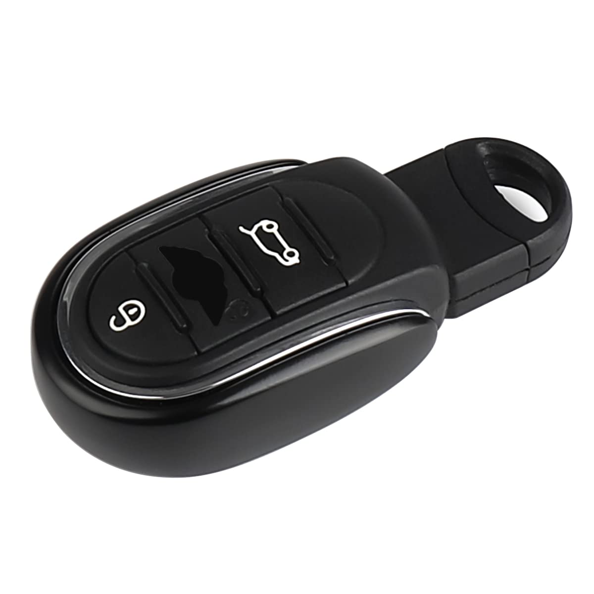 Key Fob Cover Shell Car Accessories Metal Chrome U-shaped Key Case for Mini Cooper 3rd Gen F54 F55 F56 F57 F60, Matte Black, M