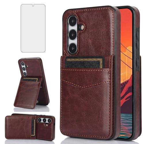Étui pour Samsung Galaxy A35 5G Asuwish avec protection écran en verre et porte-carte