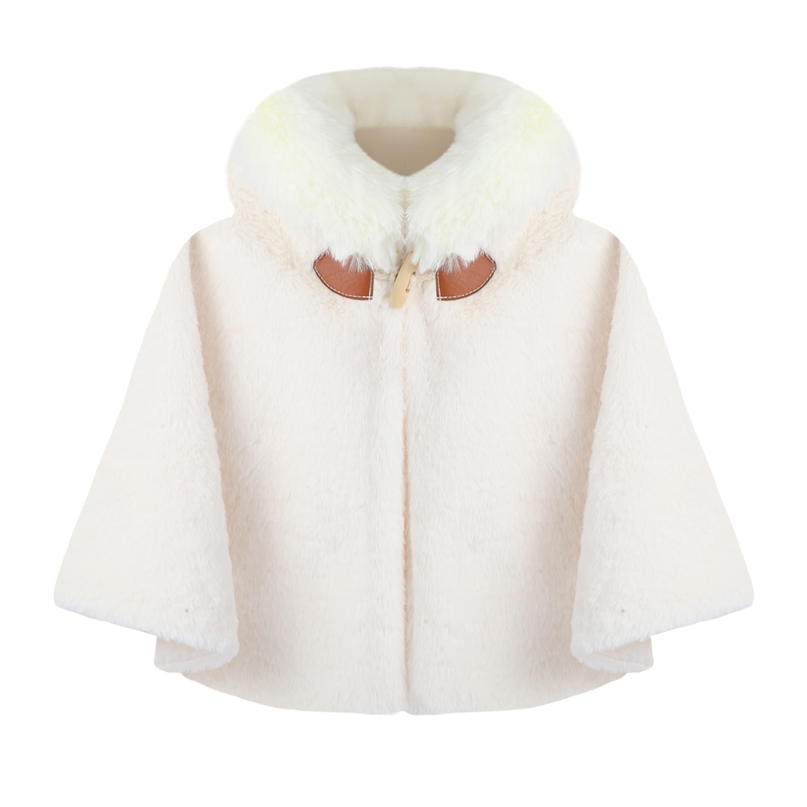 Proumhang Cape mantel met capuchon voor meisjes, Winter Warme Outdoor Sjaal Poncho, Hoodie Jas, Prinses Capelet Wrap, Baby Kids Zuigelingen Peuters Snowsuit Uitloper,Kaki,90