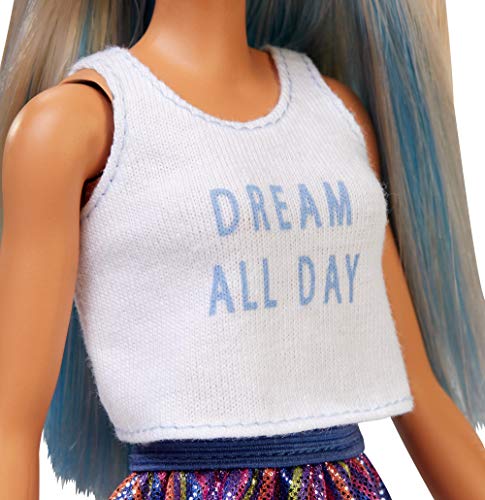 Muñeca Barbie Fashionistas con cabello azul y rubio miniatura 4