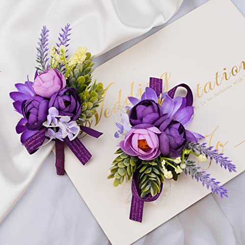 URROMA Wrist Corsage and Boutonniere Set - Image 4