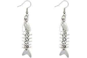 Women's Fish Bone Grunge Earrings