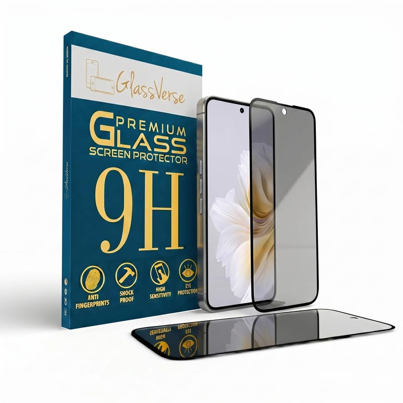 Image of GlassVerse Privacy Tempered Glass for Tecno Camon 20 Pro 5G | Anti Spy Screen Protector, 9H Hardness, Edge to Edge, Case Friendly, Hassle-less Installation Kit Included. (Pack of 2)