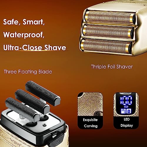 Vgr Fathers Gifts For Him Hair Trimmer & Electric Razor For Men, Foil Shaver, Beard Trimmer, T Liners Barber Kit, Men’s Grooming Kit With Triple Blades Waterproof Cordless #TOP2