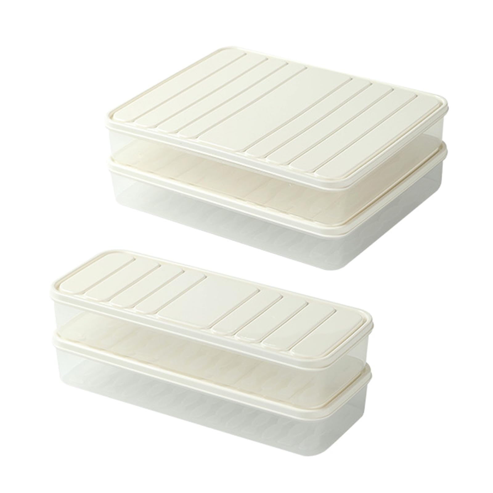 carotoe Clear Kitchen Storage Boxes Leakproof Refrigerator Organizers Space Saving Stackable Containers Food Storage Container