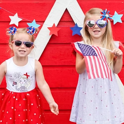 Pinzas para cabello con moño bandera americana miniatura 2