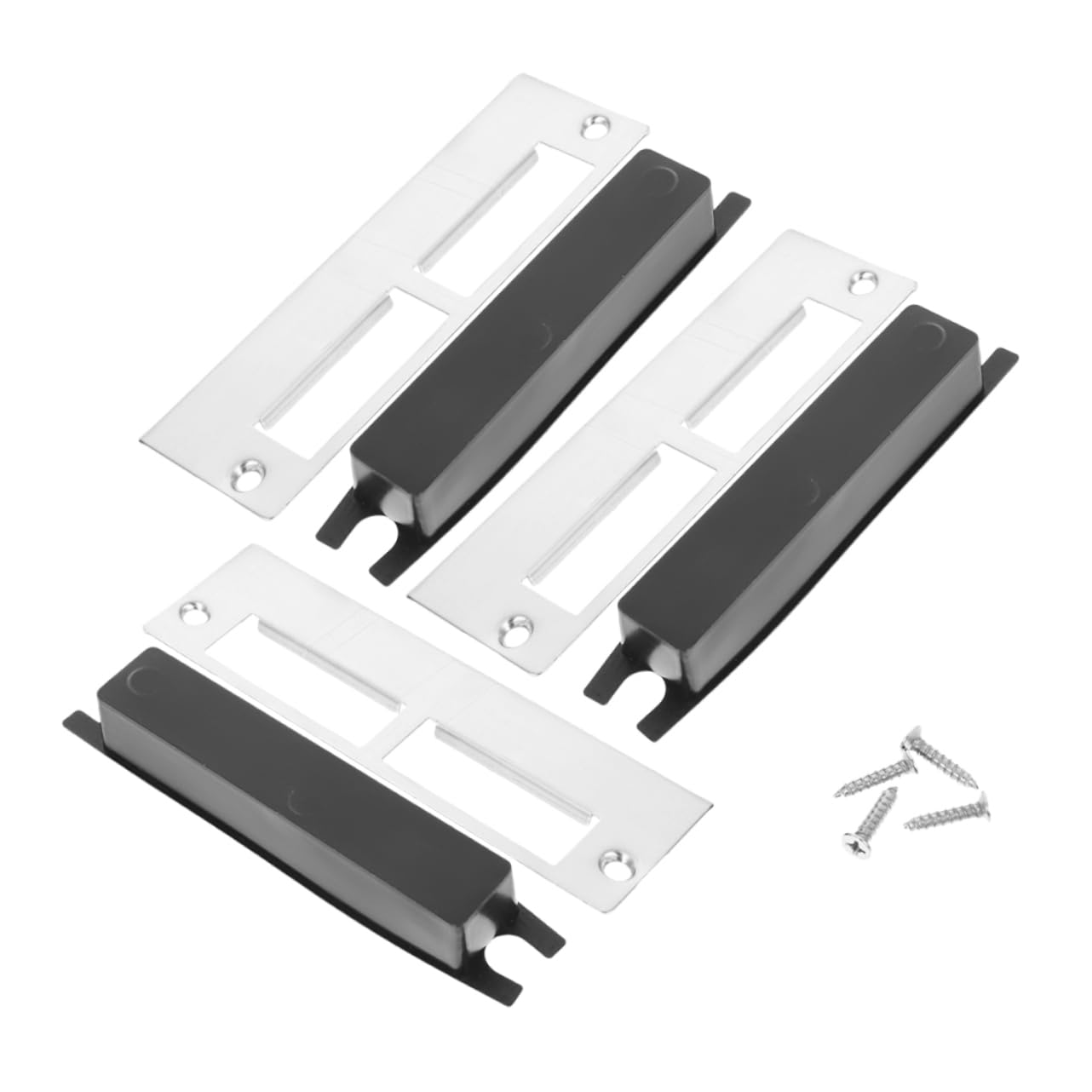Tofficu 5 ensembles Accessoires De Verrouillage À Billes Plaques De Porte Couvercle De Trou De Porte Plaque De Loquet De Porte Plaque De Gâche De Porte Plaque De Renfort De 3 pièces * 5