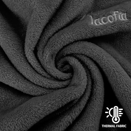 LACOFIA Kids Boys Pyjamas Sets Toddler Pjs Children Warm Fleece Loungewear Long Sleeve Nightwear Winter Outfit Pajamas Dark Gray 12-13 Years - Image 3