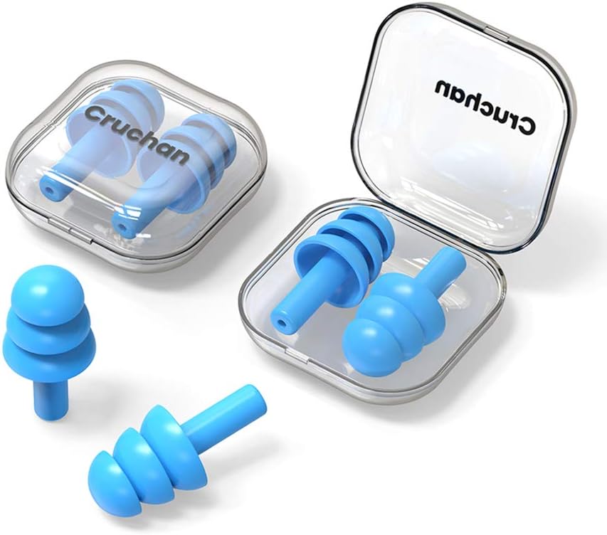 10 Pairs Ear Wax Removal for Sleeping Noise Cancelling, Swimming, Snoring, Concerts, 32dB Highest NRR, Soft Reusable Silicone Earplugs Suitable for Adults & Kids