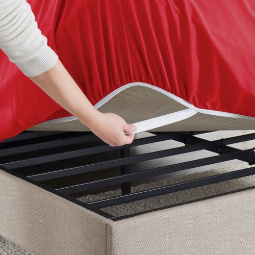 Image of Hearth & Harbor Extra Deep Pocket Full Fitted Sheet - Fits 18 to 24 Inch Mattress - Ultra Soft 1800 Microfiber, Wrinkle-Free & Breathable - Hotel Luxury Fitted Sheet Only, Red