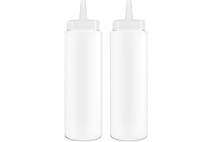 BRIGHTFROM Clear Ketchup Squirt Bottles: 8oz Sturdy BPA-Free Containers with Wide Neck Openings