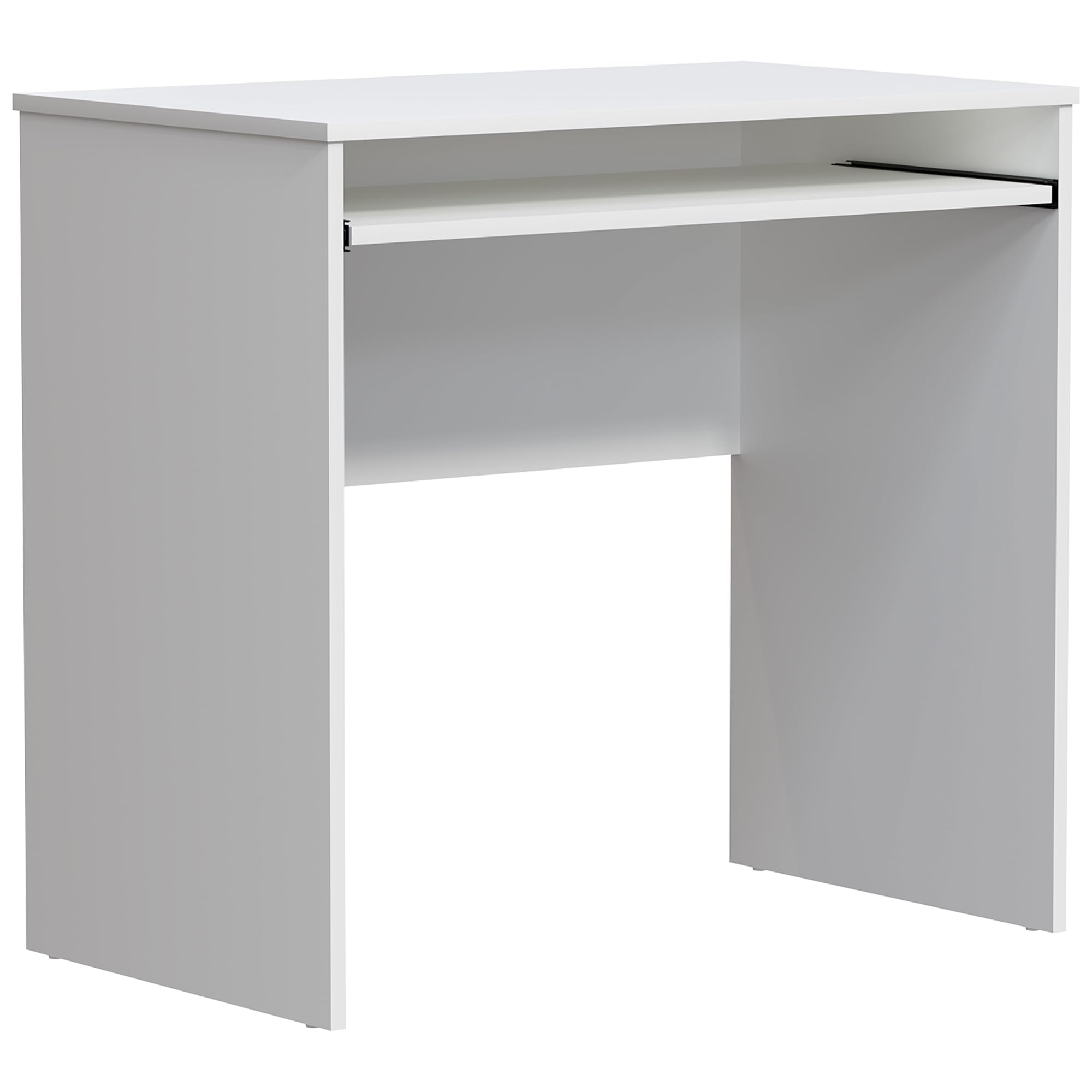 Vida Designs Huby Piccola Scrivania per Computer, per Casa, Ufficio, Portatile, per Studio di Gioco, con Vassoio per Tastiera, Mobili, Bianco, Dimensioni Del Prodotto: 75 x 80 x 48 cm Circa