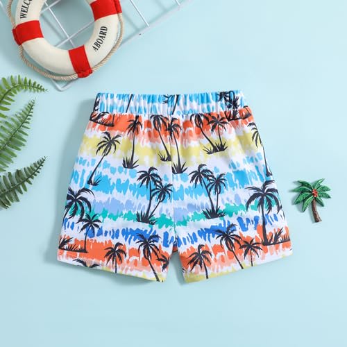 Image of Ohrwurm Baby Boy Swim Trunks Cartoon Print Elastic Waist Swimming Shorts Beach Board Bathing Suit Swimwear