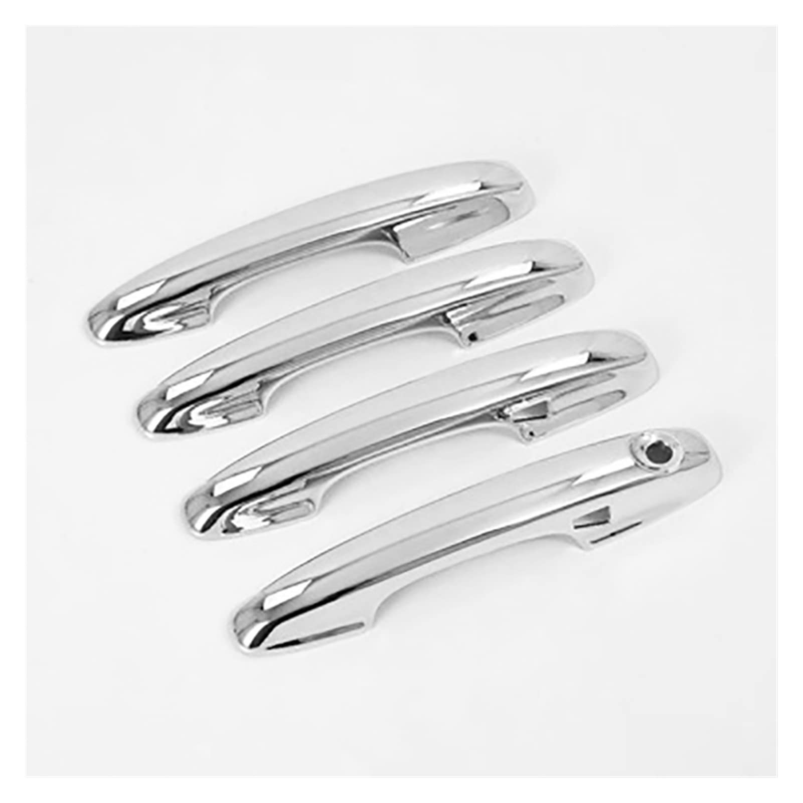 Qwqthgs 2 Car Exterior Door Handle Cap For Focus Mk Mk3 4 Pcs Black/Silver Car Door Handle Cover Catch Cap Decoration Trim(2)