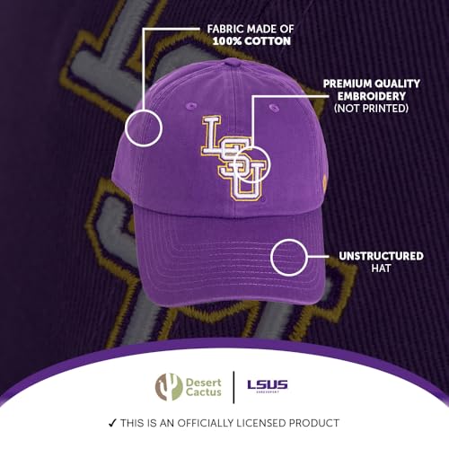 Gorra bordada ajustable LSU Purple miniatura 3