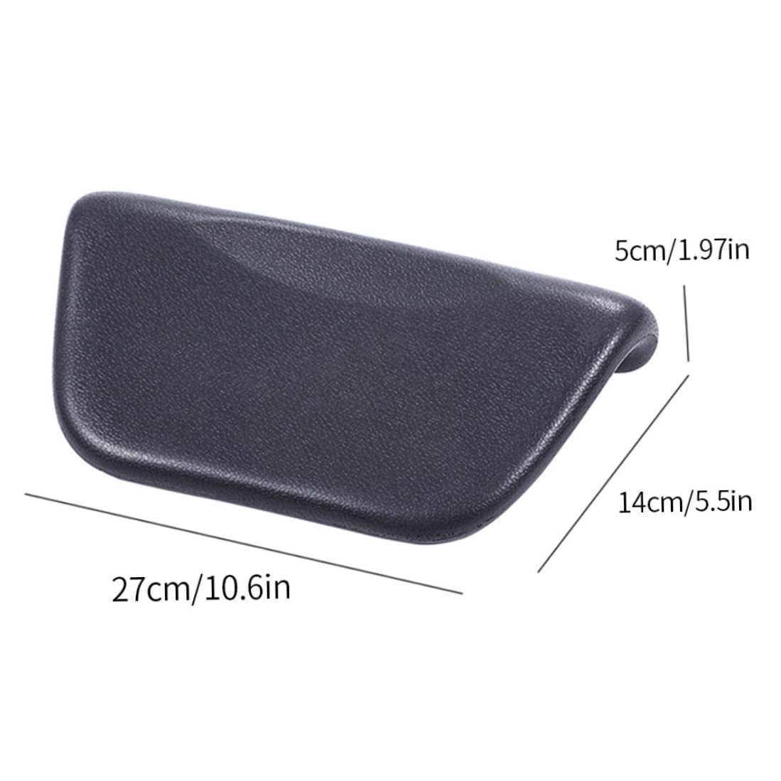 Almohada de baño de piel sintética, cojín de spa ergonómico para la cabeza y el cuello, para el hogar, jacuzzi, accesorios para el hogar, color negro