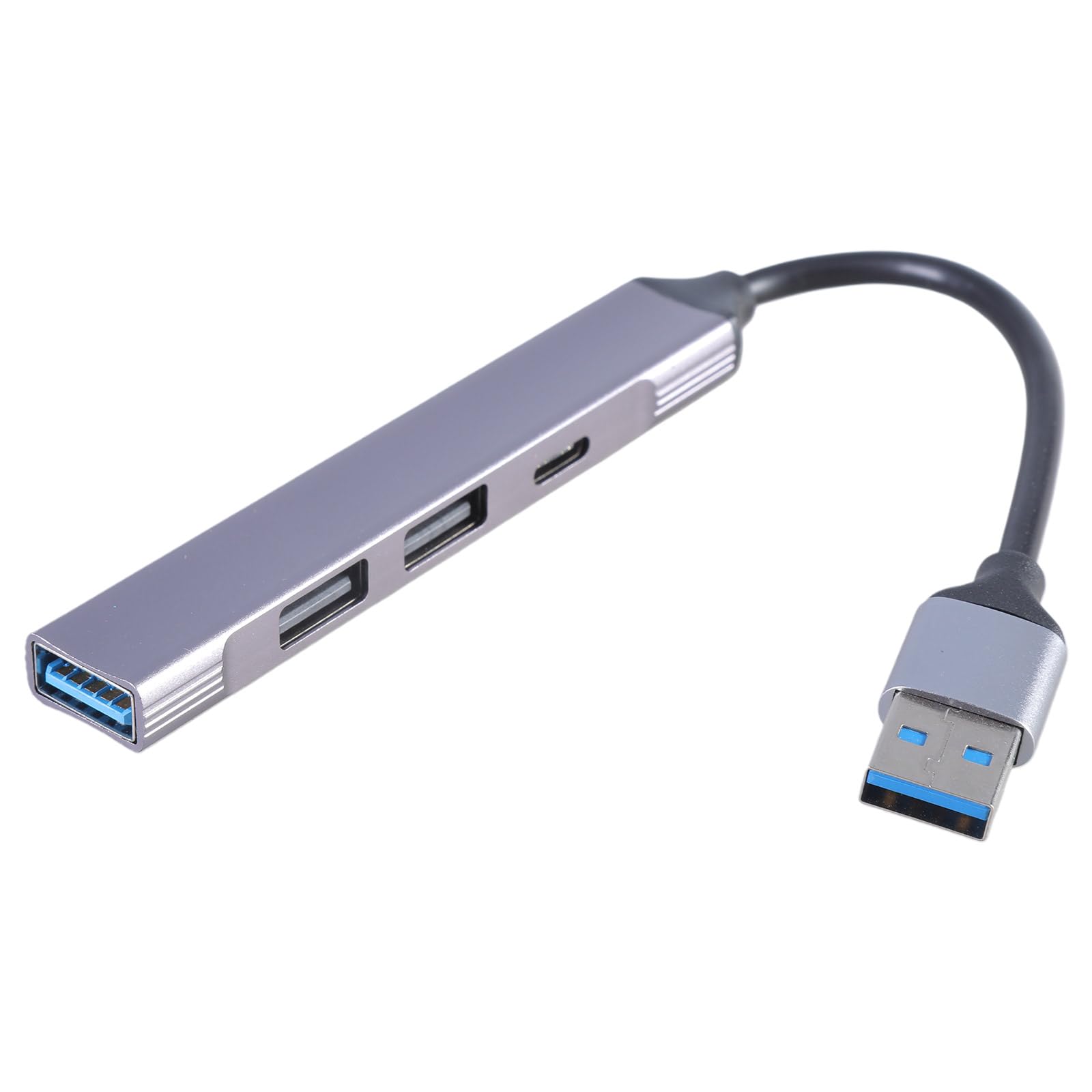 4 Ports Aluminum Alloy USB Hub with 2USB2 0 1USB3 0 TypeC Adapter Supports Type C and USB