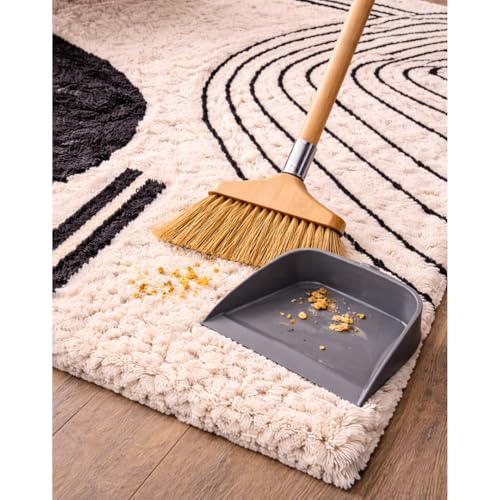 Image of 4x8 feet Shaggy Polyester Abstract Modern Area Rug - 2 Inch High Pile Ultra Soft Plush Carpet for Living Room, Bedroom & Kids Room, Thick Fluffy Rug for Indian Home Decor A - Rectangular