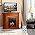 JAMFLY Electric Fireplace Insert 18" Freestanding Heater with 7 Log Hearth Flame Settings and Remote Control,1500w,Black