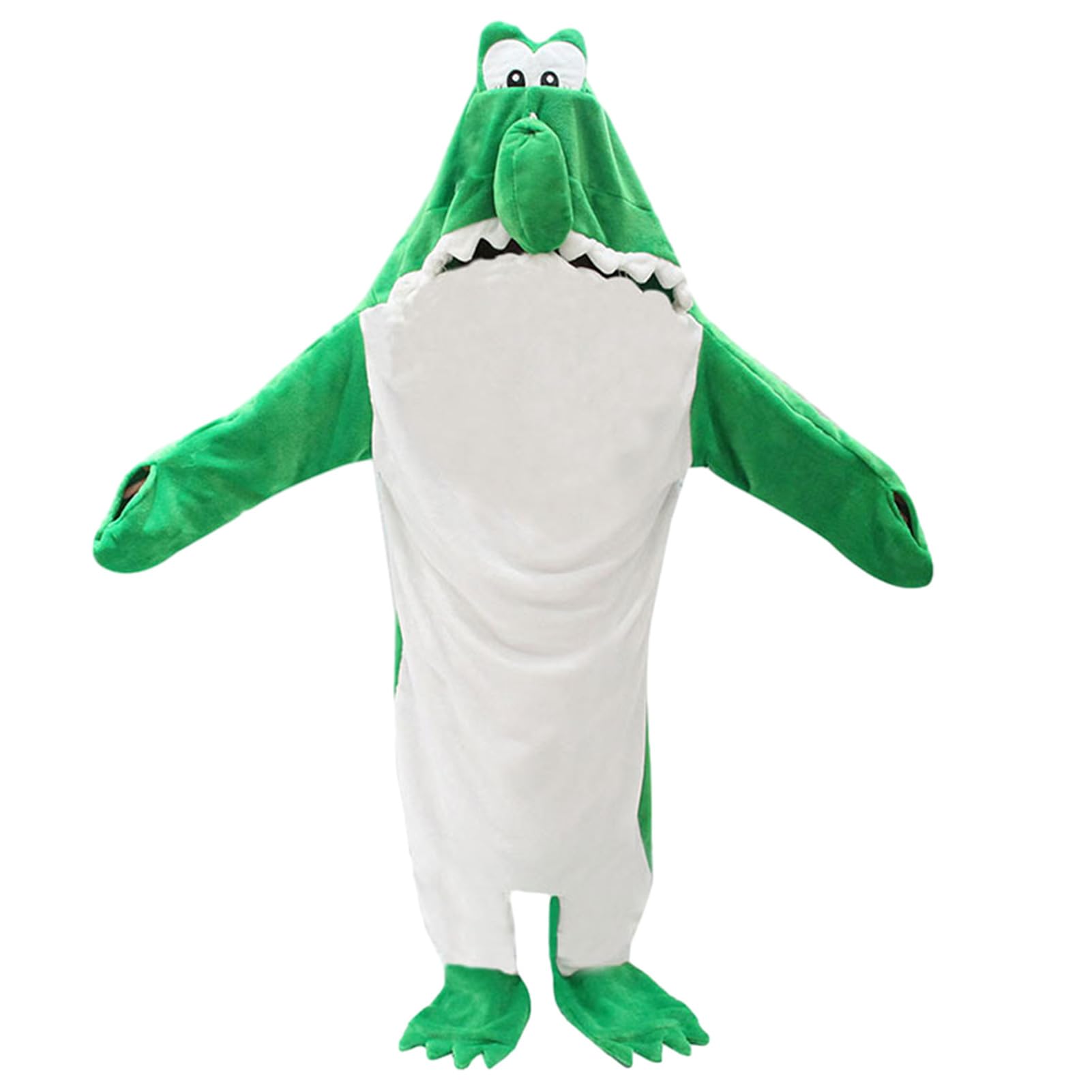 Sacco A Pelo Dinosauro Pigiama Cosplay in Flanella Morbido Caldo Divertente | Costume Dinosauro In Flanella Per Masquerade, Ruolo, Freddo, Campeggio, Pigiama Comodo
