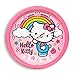 damaloo Hello Kitty Uhr Kinder Rund - Kinderwanduhr Rosa Kinderzimmer Deko Mädchen - Kinderuhr pink für Mädchenzimmer Wand - Kids Wall Clock Girls - Geschenke für Mädchen - 24 cm Durchmesser