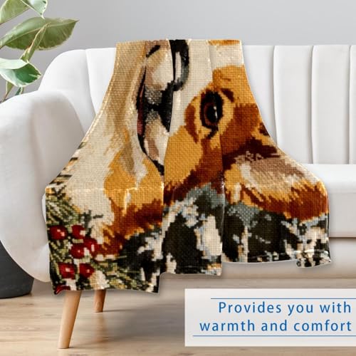 Couverture de Noël Corgi anti-froid plaid chaud multi-usage 150 x 100 cm - 7