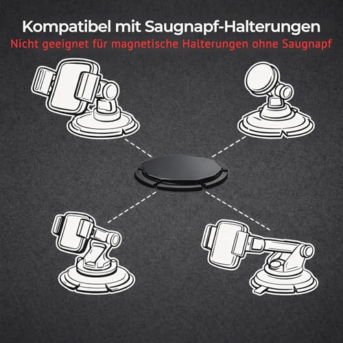 BoBoU Klebepad für Saugnapfhalter, Befestigungsplatte für Armaturenbrett oder Dashboard, geeignet für Gebogene Oberflächen, universelles KFZ-Zubehör für Navi und Handyhalter (78 mm, 2 Stück)