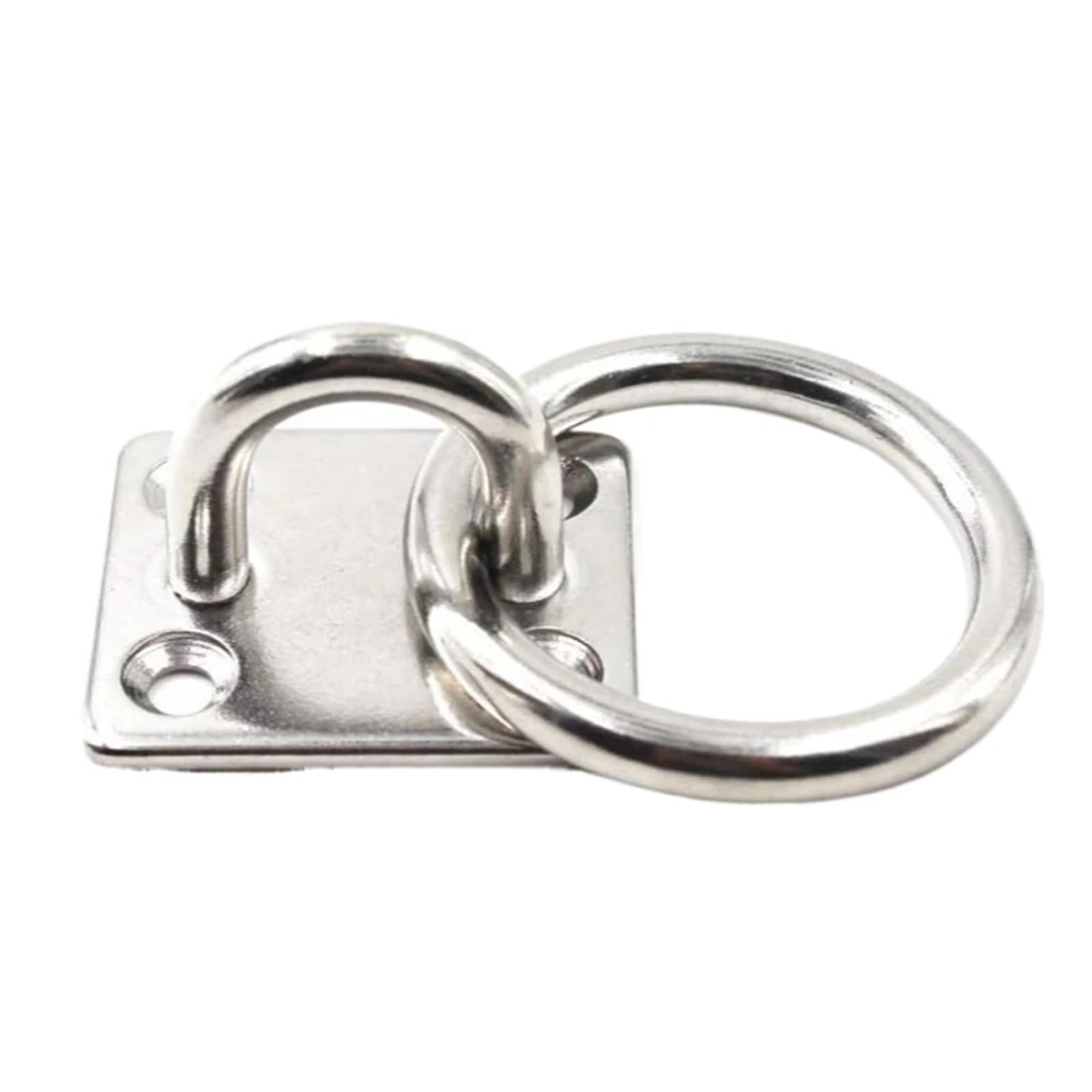 WENYOG Eye Plate Heavy Duty Wall Ceiling Hanger Garden Ring Hook Hammocks Fixing Buckle Marine Hardware(M6,4PCS)